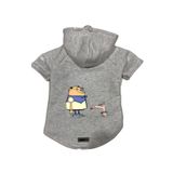 monopetz Kapişonlu Polar Sweatshirt Köpek ve Kedi Kıyafeti & Elbisesi Gri Cando M
