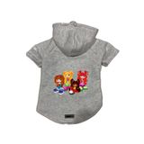 monopetz Kapişonlu Polar Sweatshirt Köpek ve Kedi Kıyafeti & Elbisesi Gri Cando003 S