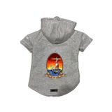 monopetz Kapişonlu Polar Sweatshirt Köpek ve Kedi Kıyafeti & Elbisesi Gri Deniz Feneri L