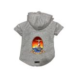monopetz Kapişonlu Polar Sweatshirt Köpek ve Kedi Kıyafeti & Elbisesi Gri Deniz Feneri M