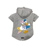 monopetz Kapişonlu Polar Sweatshirt Köpek ve Kedi Kıyafeti & Elbisesi Gri Deysi Donald L