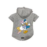 monopetz Kapişonlu Polar Sweatshirt Köpek ve Kedi Kıyafeti & Elbisesi Gri Deysi Donald XL