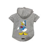 monopetz Kapişonlu Polar Sweatshirt Köpek Ve Kedi Kıyafeti & Elbisesi Gri Donald XS