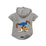 monopetz Kapişonlu Polar Sweatshirt Köpek ve Kedi Kıyafeti & Elbisesi Gri Goofy L