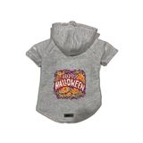 monopetz Kapişonlu Polar Sweatshirt Köpek ve Kedi Kıyafeti & Elbisesi Gri Happy Halloween XS