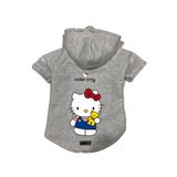 monopetz Kapişonlu Polar Sweatshirt Köpek Ve Kedi Kıyafeti & Elbisesi Gri Hello Kitty M