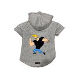 monopetz Kapişonlu Polar Sweatshirt Köpek Ve Kedi Kıyafeti & Elbisesi Gri Johny Bravo XL