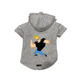 monopetz Kapişonlu Polar Sweatshirt Köpek Ve Kedi Kıyafeti & Elbisesi Gri Johny Bravo XS