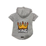 monopetz Kapişonlu Polar Sweatshirt Köpek ve Kedi Kıyafeti & Elbisesi - Gri King S Beden