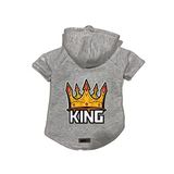 monopetz Kapişonlu Polar Sweatshirt Köpek ve Kedi Kıyafeti & Elbisesi - Gri King XL Beden