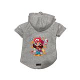 monopetz Kapişonlu Polar Sweatshirt Köpek Ve Kedi Kıyafeti & Elbisesi Gri Mario S