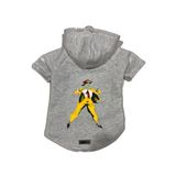monopetz Kapişonlu Polar Sweatshirt Köpek ve Kedi Kıyafeti & Elbisesi Gri Mask XS