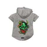 monopetz Kapişonlu Polar Sweatshirt Köpek ve Kedi Kıyafeti & Elbisesi Gri Master Of The Snake M