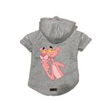 monopetz Kapişonlu Polar Sweatshirt Köpek Ve Kedi Kıyafeti & Elbisesi Gri Pembe Panter M