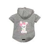 monopetz Kapişonlu Polar Sweatshirt Köpek ve Kedi Kıyafeti & Elbisesi Gri Rabbit M