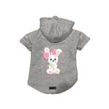 monopetz Kapişonlu Polar Sweatshirt Köpek ve Kedi Kıyafeti & Elbisesi Gri Rabbit XS