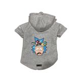 monopetz Kapişonlu Polar Sweatshirt Köpek ve Kedi Kıyafeti & Elbisesi Gri Rick and Morty 2 S
