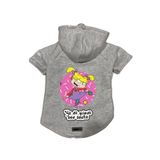 monopetz Kapişonlu Polar Sweatshirt Köpek ve Kedi Kıyafeti & Elbisesi Gri Rugrats Angelica S