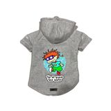 monopetz Kapişonlu Polar Sweatshirt Köpek ve Kedi Kıyafeti & Elbisesi Gri Rugrats Carlitos S