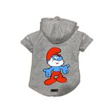 monopetz Kapişonlu Polar Sweatshirt Köpek ve Kedi Kıyafeti & Elbisesi - Gri Şirin Baba L Beden