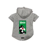 monopetz Kapişonlu Polar Sweatshirt Köpek ve Kedi Kıyafeti & Elbisesi Gri Sylvester XS
