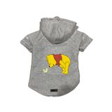monopetz Kapişonlu Polar Sweatshirt Köpek ve Kedi Kıyafeti & Elbisesi Gri Winnie The Pooh L