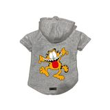 monopetz Kapişonlu Polar Sweatshirt Köpek Ve Kedi Kıyafeti & Elbisesi Gri Yeni Garfield M