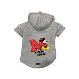 monopetz Kapişonlu Polar Sweatshirt Köpek ve Kedi Kıyafeti & Elbisesi Gri Yeni Mickey 2 S