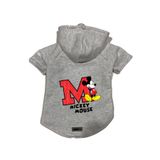 monopetz Kapişonlu Polar Sweatshirt Köpek ve Kedi Kıyafeti & Elbisesi Gri Yeni Mickey 2 XL