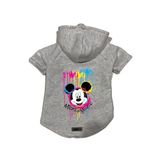monopetz Kapişonlu Polar Sweatshirt Köpek Ve Kedi Kıyafeti & Elbisesi Gri Yeni Mickey Mouse M