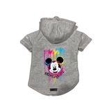 monopetz Kapişonlu Polar Sweatshirt Köpek Ve Kedi Kıyafeti & Elbisesi Gri Yeni Mickey Mouse XL