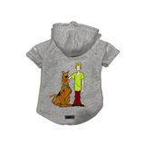 monopetz Kapişonlu Polar Sweatshirt Köpek Ve Kedi Kıyafeti & Elbisesi Gri Yeni Scooby Doo S
