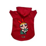 monopetz Kapişonlu Polar Sweatshirt Köpek ve Kedi Kıyafeti & Elbisesi Kırmızı Blossom S
