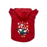 monopetz Kapişonlu Polar Sweatshirt Köpek ve Kedi Kıyafeti & Elbisesi - Kırmızı Boomb L Beden