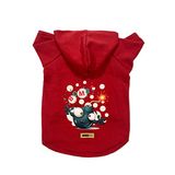 monopetz Kapişonlu Polar Sweatshirt Köpek ve Kedi Kıyafeti & Elbisesi - Kırmızı Boomb S Beden