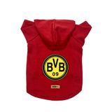 monopetz Kapişonlu Polar Sweatshirt Köpek Ve Kedi Kıyafeti & Elbisesi Kırmızı Borussia Dortmund L