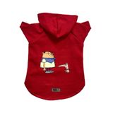 monopetz Kapişonlu Polar Sweatshirt Köpek ve Kedi Kıyafeti & Elbisesi Kırmızı Cando XS
