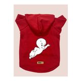 monopetz Kapişonlu Polar Sweatshirt Köpek ve Kedi Kıyafeti & Elbisesi - Kırmızı Casper M Beden