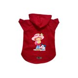 monopetz Kapişonlu Polar Sweatshirt Köpek ve Kedi Kıyafeti & Elbisesi Kırmızı Çilek Kız XS