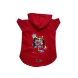 monopetz Kapişonlu Polar Sweatshirt Köpek Ve Kedi Kıyafeti & Elbisesi Kırmızı City 26 S