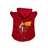 Monopetz Kapişonlu Polar Sweatshirt Köpek ve Kedi Kıyafeti & Elbisesi - Kırmızı Coiote