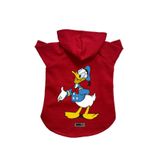 monopetz Kapişonlu Polar Sweatshirt Köpek Ve Kedi Kıyafeti & Elbisesi Kırmızı Donald L
