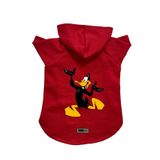 monopetz Kapişonlu Polar Sweatshirt Köpek ve Kedi Kıyafeti & Elbisesi Kırmızı Duffy M