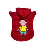 monopetz Kapişonlu Polar Sweatshirt Köpek ve Kedi Kıyafeti & Elbisesi Kırmızı Ed M