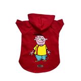 monopetz Kapişonlu Polar Sweatshirt Köpek ve Kedi Kıyafeti & Elbisesi Kırmızı Ed XS