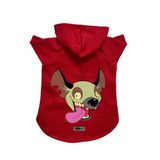 monopetz Kapişonlu Polar Sweatshirt Köpek Ve Kedi Kıyafeti & Elbisesi Kırmızı Ed001 XL