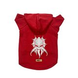 monopetz Kapişonlu Polar Sweatshirt Köpek ve Kedi Kıyafeti & Elbisesi - Kırmızı Flying Monster XL Beden