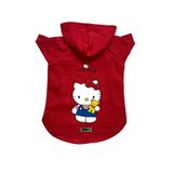 monopetz Kapişonlu Polar Sweatshirt Köpek Ve Kedi Kıyafeti & Elbisesi Kırmızı Hello Kitty L