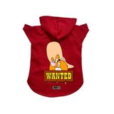 monopetz Kapişonlu Polar Sweatshirt Köpek ve Kedi Kıyafeti & Elbisesi Kırmızı J Sam L