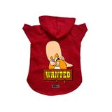 monopetz Kapişonlu Polar Sweatshirt Köpek ve Kedi Kıyafeti & Elbisesi Kırmızı J Sam S